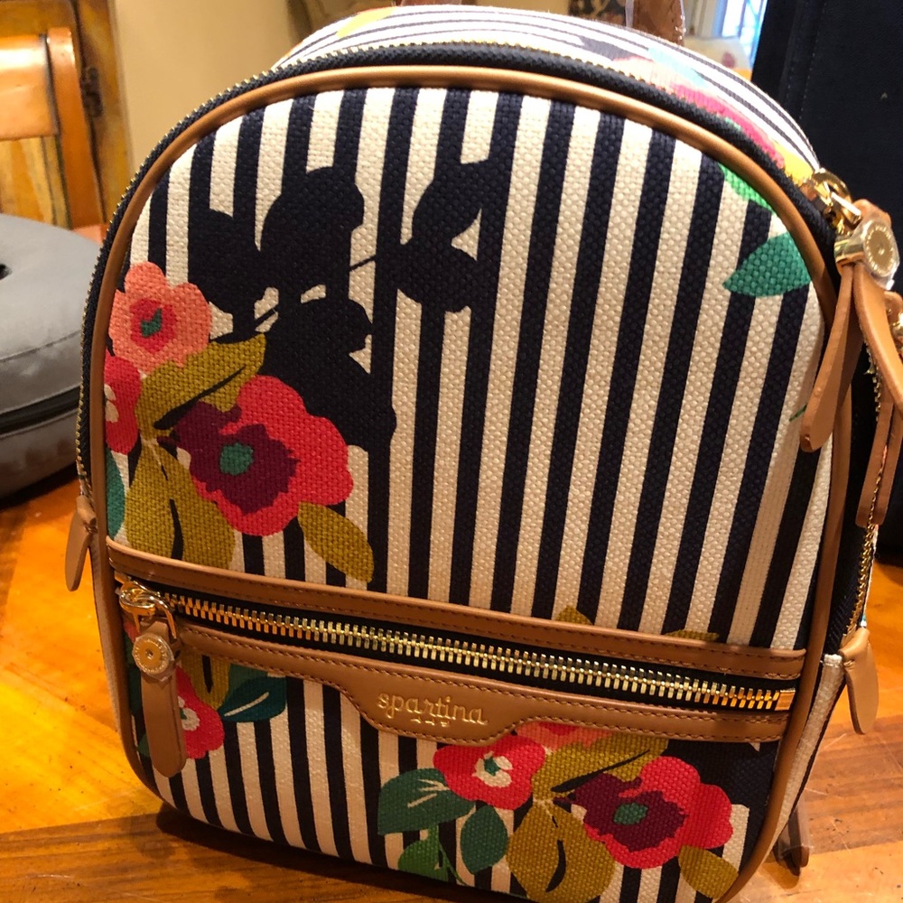 Spartina Coates canvas and leather backpack